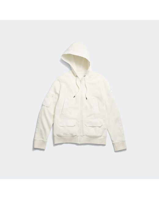 Canada Goose White Ferris Full Zip Hoodie for men