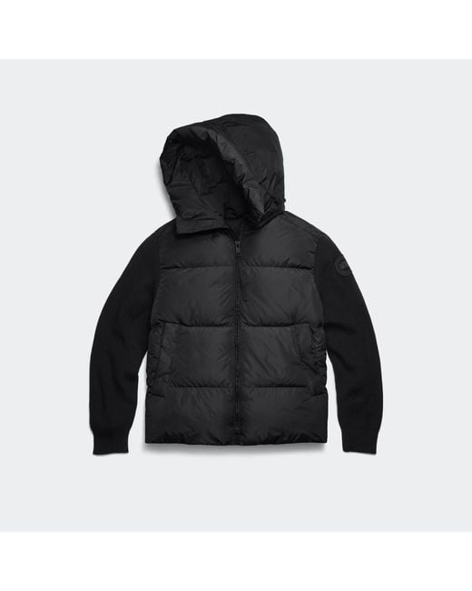 Canada Goose Black Hybridge Grove Knit Hoodie for men