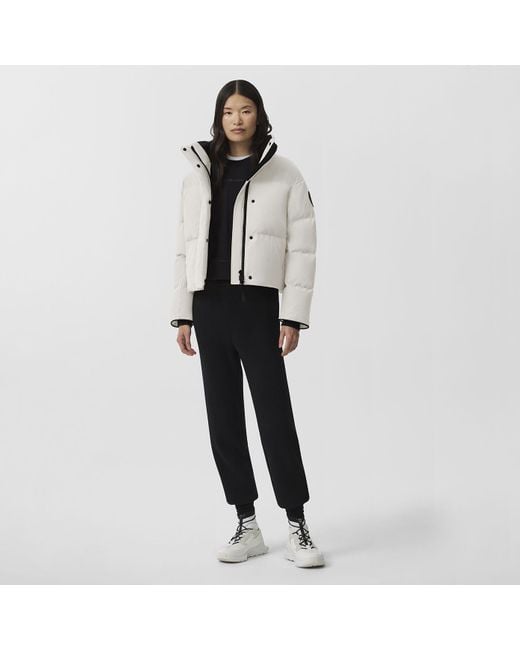 Canada Goose White Grandview Cropped Jacket