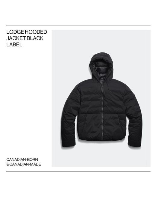 Canada Goose Black Lodge Hooded Jacket for men