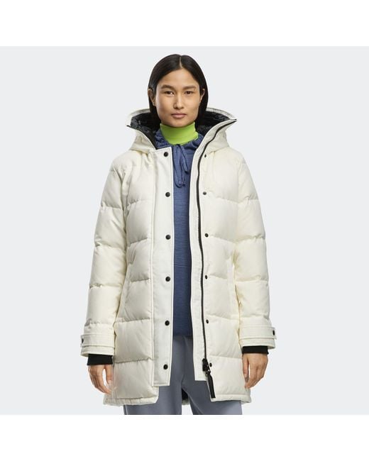 Canada Goose White Shelburne Parka Label