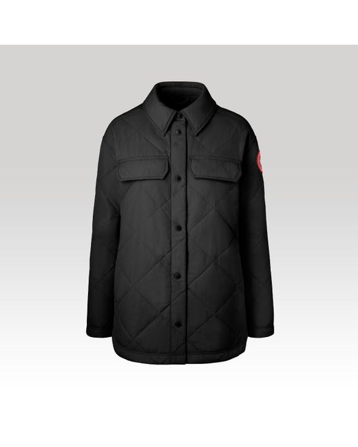 Canada Goose Black Albany Quilted Shirt Jacket
