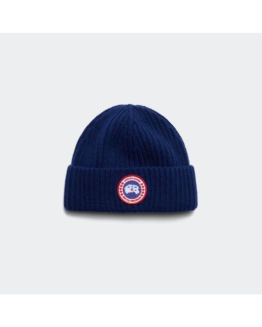 Canada Goose Blue Cashmere Blend Rib Toque