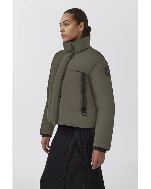 Canada Goose Junction Cropped Puffer Black Label in Green Lyst