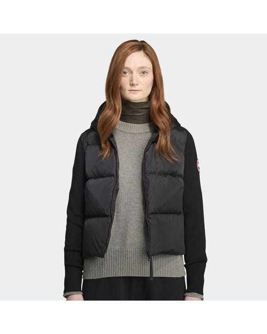 Canada Goose Black Hybridgeâ Wide Quilt Knit Hoody