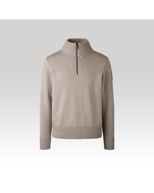Canada Goose Gray Rosseau 1⁄4 Zip Sweater for men
