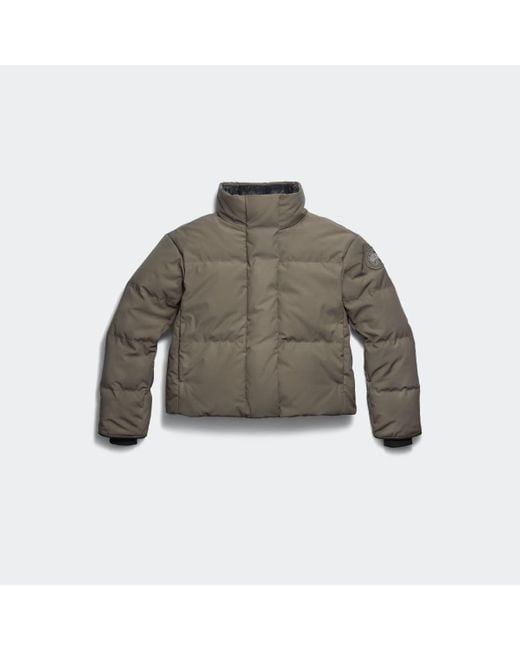Canada Goose Green Grandview Cropped Jacket Tonal Label