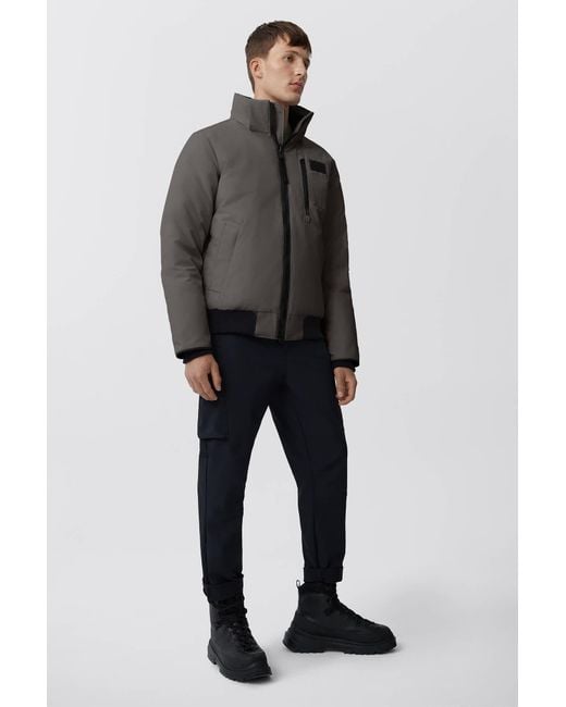 Canada Goose Gray Borden Bomber Black Label for men