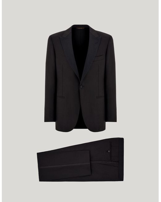 Canali Black Pure Wool 150's Tuxedo Suit for men