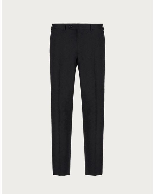 Canali Black Wool Trousers for men