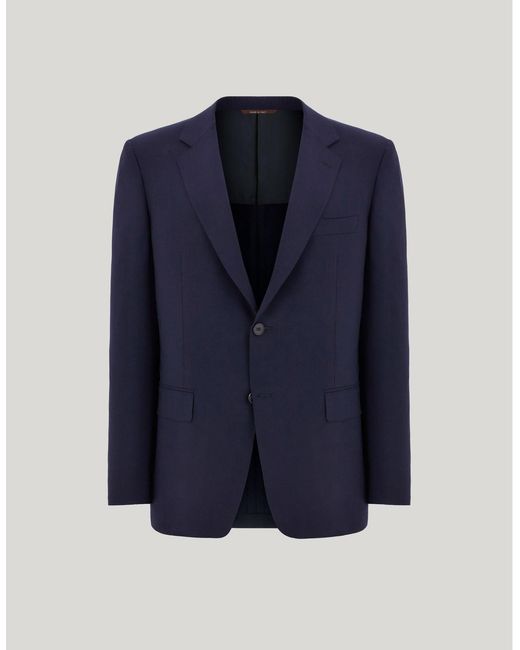 Canali Blue Single-Breasted Cashmere Jacket for men