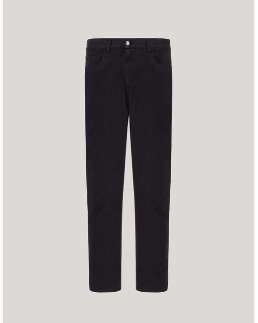Canali Blue Regular-Fit Five-Pocket Trousers for men