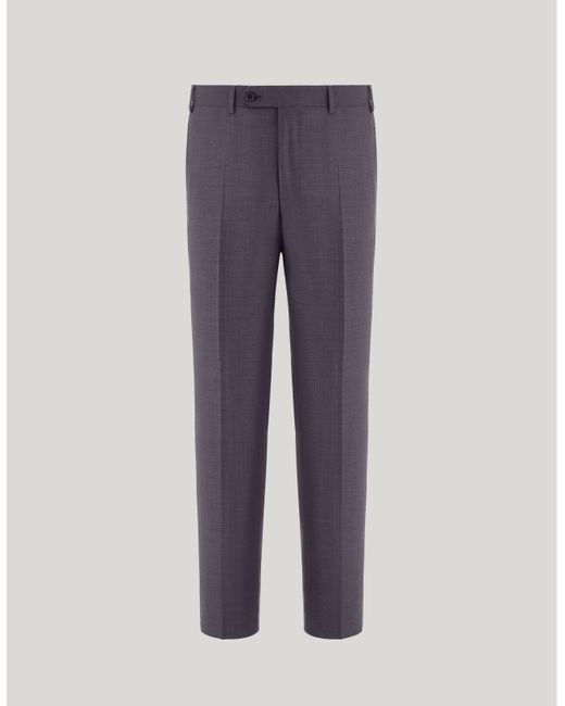 Canali Anthrazitgraue Stretch-Hose Mit Hohem Bund Aus Impeccabile-Wolle in Blue für Herren