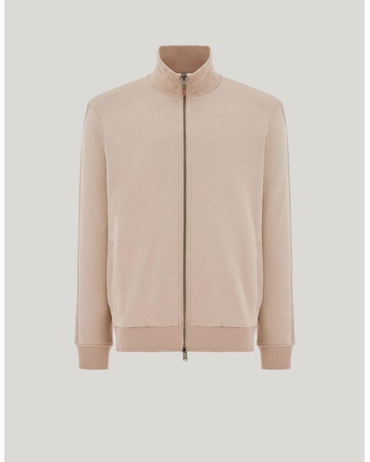 Canali Natural Cotton Blend Zip-Up Sweatshirt for men