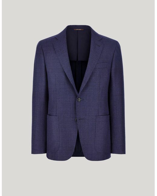 Canali Blue Kei Modern Fit Jacket for men