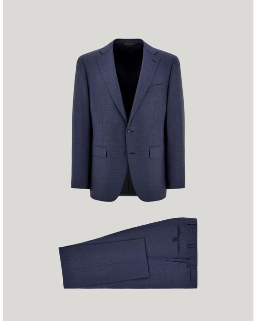 Canali Blue Impeccabile Wool Single-Breasted Modern-Fit Suit for men