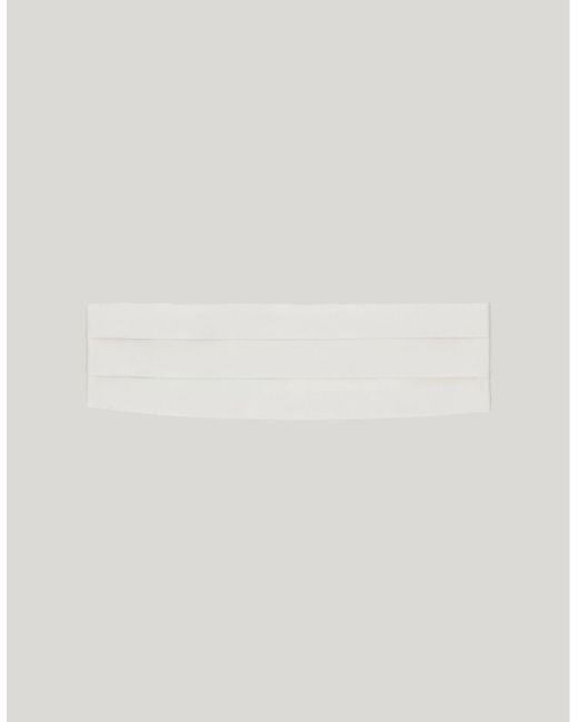 Canali White Silk Cummerband for men