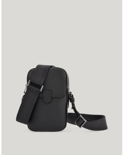 Canali Black North South Camera Bag for men