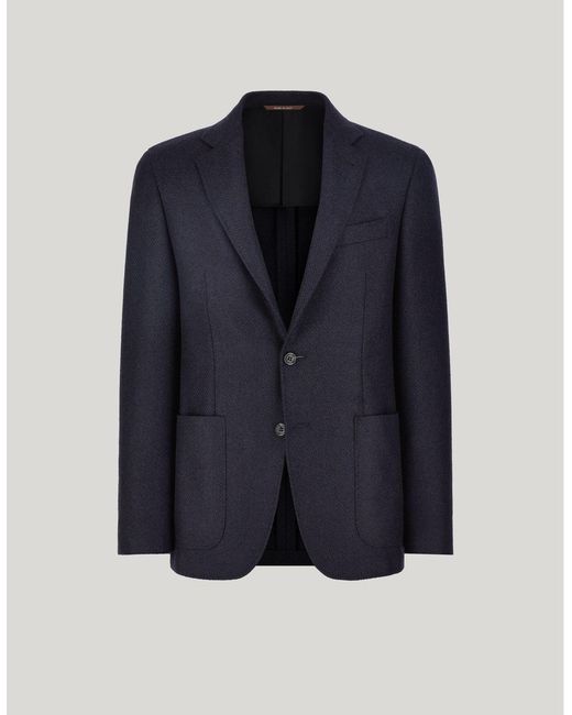Canali Blue Kei Modern-Fit Jacket for men