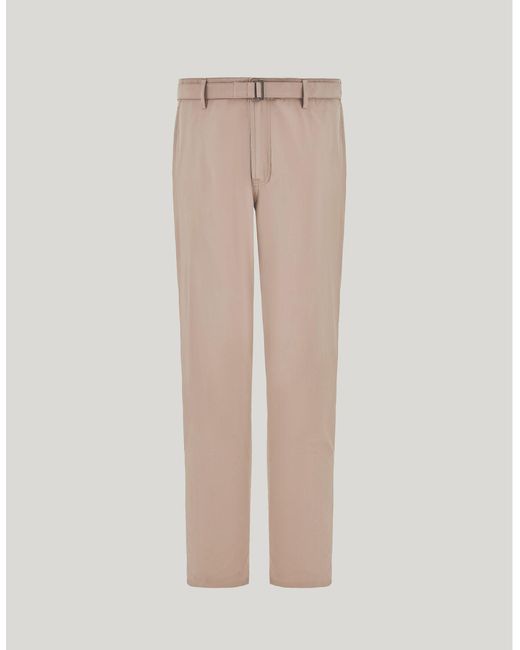 Canali Natural Dune-Colored Nuvola Tapered Fit Cotton Chinos for men