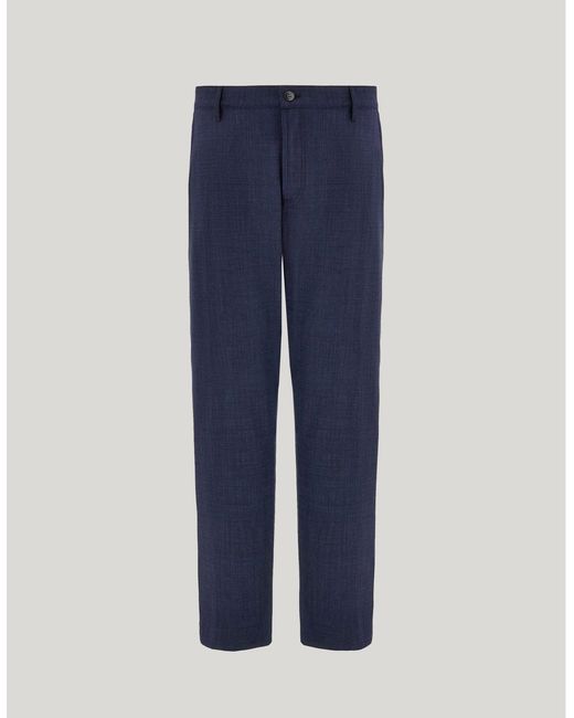 Canali Blue Denim Tapered Chinos for men