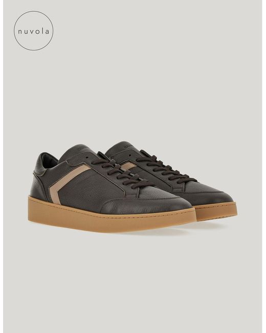 Canali Brown Nuvola Sneakers Derby for men