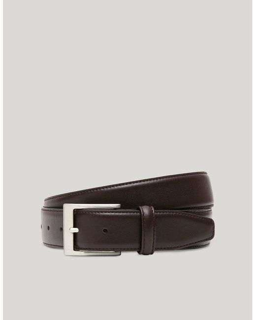 Canali Black Dark Calfskin Leather Belt for men