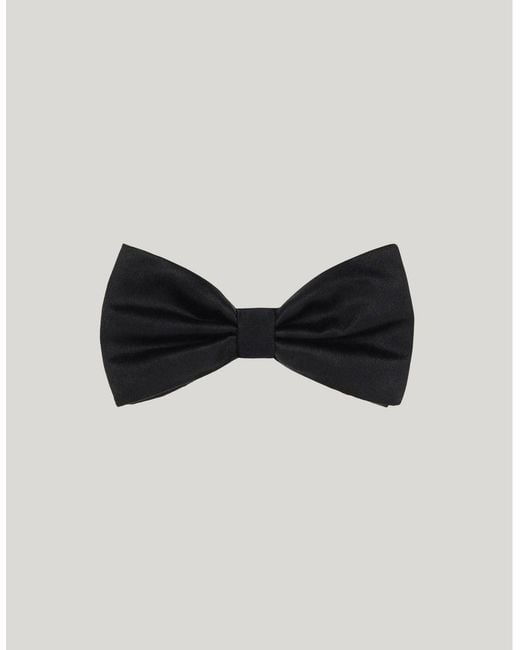 Canali Black Silk Formal Bow Tie for men
