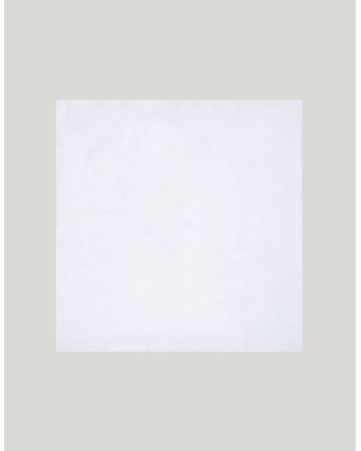 Canali White Cotton Pochette for men