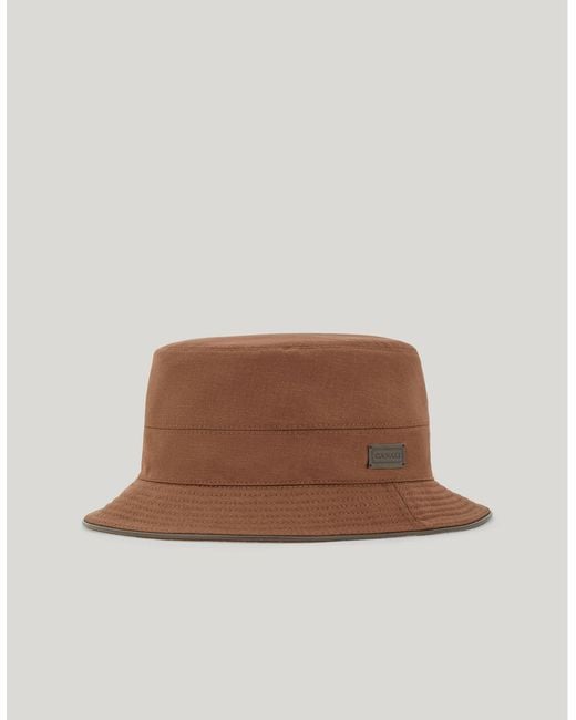 Canali Brown Baseball Cap for men