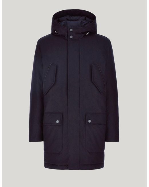 Canali Blue Car Coat for men
