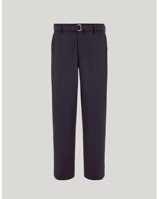 Canali Blue Tapered Fit Cotton Chino Pants From The Nuvola Collection for men