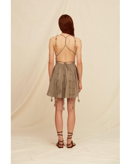Caravana Natural Jalate Mini Dress Artisanal Cotton