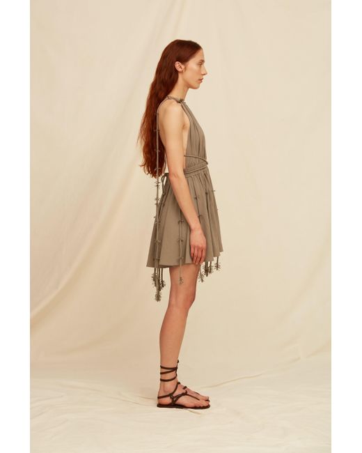 Caravana Natural Jalate Mini Dress Artisanal Cotton