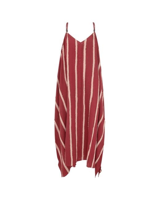Caravana Red Kandii Dress Artisanal Cotton