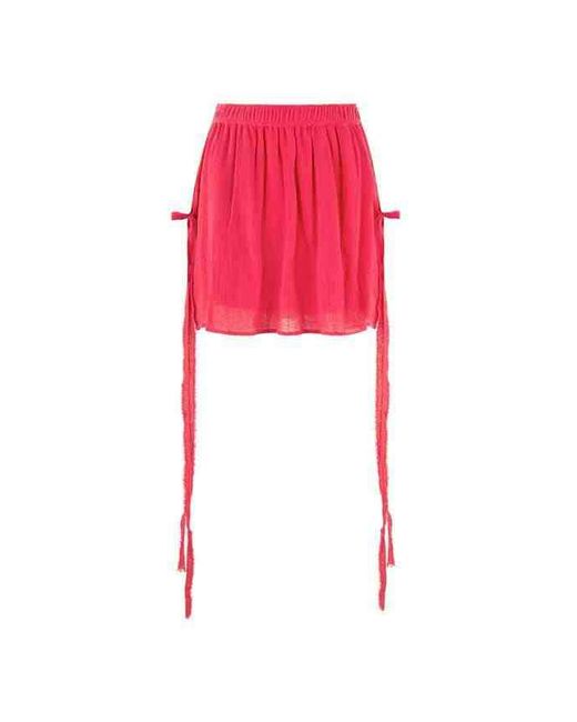 Caravana Red Xini Shorts Cotton Gauze