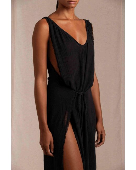 Caravana Black Muuk Dress Cotton Gauze