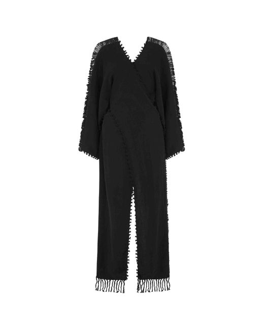 Caravana Multicolor Xaman Ek Sleeves Dress Cotton Jute