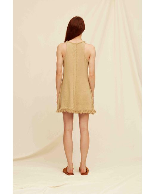 Caravana Brown Xoda Mini Dress Cotton Jute