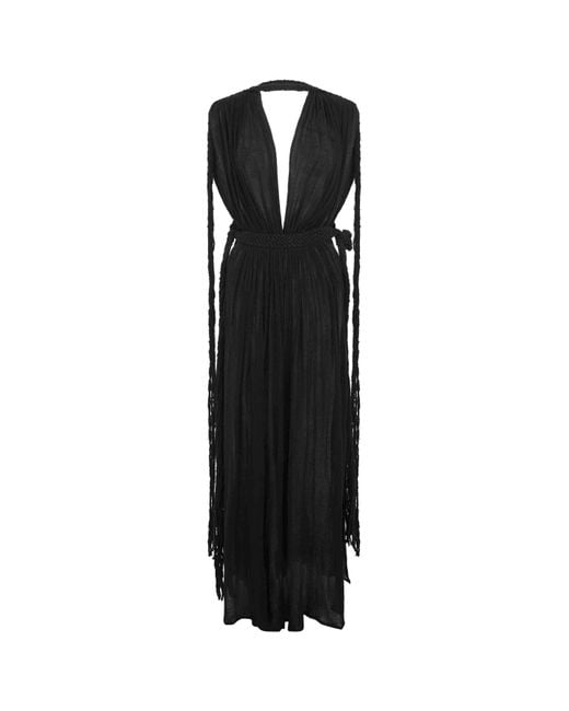 Caravana Black Tuz Maxi Dress Fine Cotton Gauze
