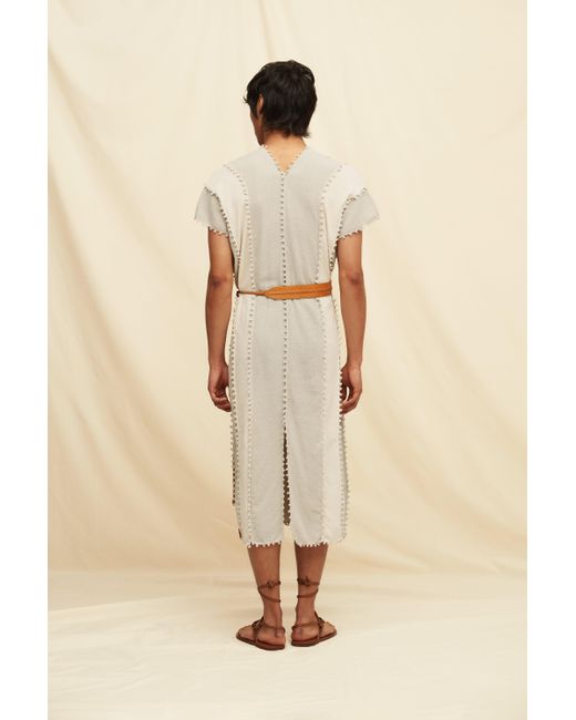 Caravana Natural Chaac Lines Tunic Dress Cotton Jute