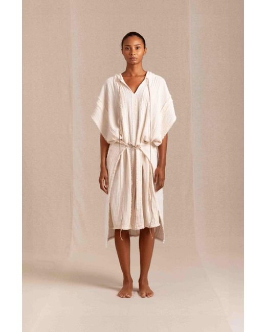 Caravana Natural Ntuchi Poncho Cotton Jute