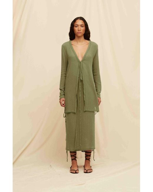 Women's Green Tsatsa Skirt Cotton Gauze