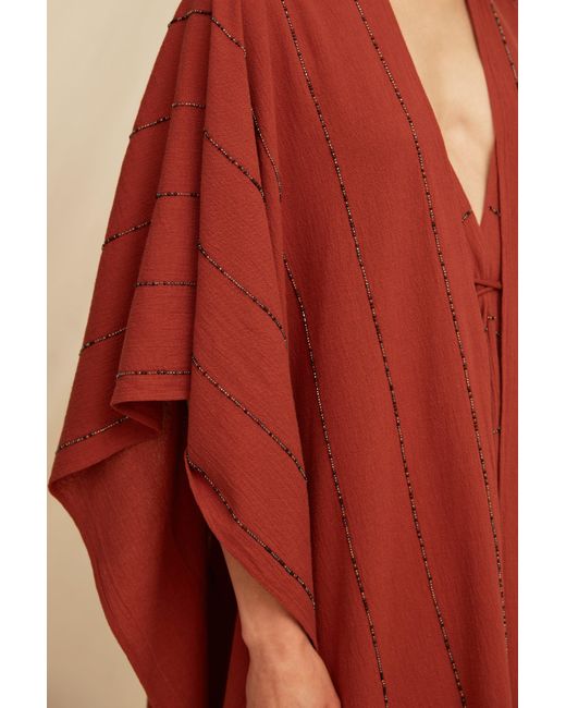 Caravana Red Salbal Cape Artisanal Cotton