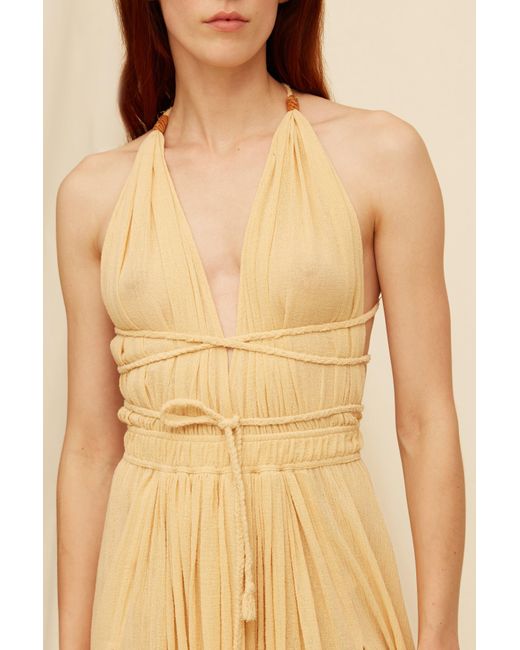 Caravana Natural Hera Gauze Maxi Dress Cotton Gauze