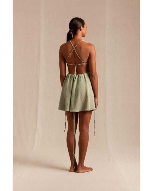 Caravana Natural Astu Mini Dress Artisanal Cotton