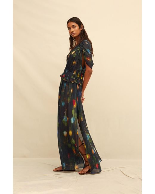 Caravana Green Aztara Maxi Dress Lyocell Ramie