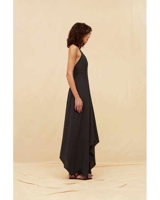 Caravana Black Yatzil Maxi Dress Artisanal Cotton