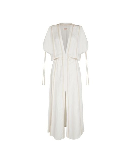 Caravana Natural Solara Long Dress Linen Cupro