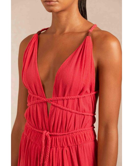Caravana Pink Hera Maxi Dress Cotton Gauze